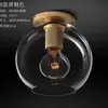 Exclusivo para Amazon transfronterizo: Lámpara de techo empotrada color cobre, luz para pasillo y recibidor, lámpara de techo creativa de hierro forjado y cristal