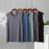 Chaleco de Modal Suelto Casual para Hombre, Nuevo de Verano, Talla Grande, Cómodo y Adecuado para Ropa Exterior, Pijamas, Ropa de Casa y Deportes