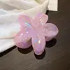 Nuevo Clip de Pinza de Flor de Huevo para Mujer Simple Elegante Pinza de Tiburón para Cabello Accesorios Frescos para el Cabello de Vacaciones en la Playa