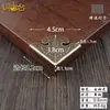 Protector de esquinas de cobre puro antiguo para puerta de gabinete de escritorio, borde decorativo, estilo chino, flor de esquina de latón grabada, accesorios de cobre para muebles de esquina de tres lados