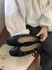 Zapatos de ballet retro de suela plana, punta cuadrada, fruncidos, para mujer, estilo coreano dulce de otoño, versátiles, con lazo, suela blanda, tacón bajo, zapatos de un solo color poco profundos