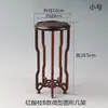 Suporte de Flores Miniatura em Jacarandá Vermelho Ébano Ornamento para Bonsai Bule Vaso de Flores de Jade Base Redonda Prateleira de Madeira Maciça