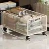 Gabinete de baño debajo del estante de almacenamiento inodoro con ruedas detergente para ropa carrito pequeño lavabo debajo de la cesta de almacenamiento cesta de ropa sucia móvil