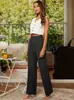 2025 Primavera Otoño Verano Elegantes Pantalones Rectos para Mujer Amazon Aliexpress Cintura Elástica Cómodos Casuales Largos Adelgazantes