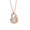 Collar de Calabaza Femenino Acero de Titanio Color Oro Rosa Cadena Clavícula Colgante Corazón Latiente Trendy Popular en Internet ins Estilo Simple de Conversación Fría