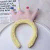 Coroa Estilo Celebridade da Internet Coreana e Japonesa para Festas de Aniversário de Meninas, Faixa de Cabeça Super Fofa de Pelúcia Ursinho para Lavar o Rosto e Aplicar Máscaras Faciais, Direto da Fábrica