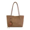 Bolsa grande e estilosa para mãe e filha, nova versão coreana 2025, bolsa tote de cor sólida simples e moderna, bolsa de ombro para usar sob o braço