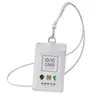Porta Credencial de Tela de Poliéster Cubierta Protectora Ranura para Tres Tarjetas Insignia de Identificación de Trabajo Insignia de Trabajo Correa Porta Tarjeta de Comedor Estudiantil