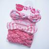 Diadema para Bebé Transfronteriza Juego de Tres Piezas Lazo Estampado Diadema para Bebé Lindo Elástico Set de Adornos para la Cabeza para Niñas