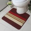 Tapete de Piso para Inodoro de Casa Tapete para Pies Inodoro Inodoro Tapete en Forma de U Antideslizante Absorbente Poliéster Estampado Baño Tapete Antideslizante