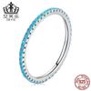 Anillo sencillo minimalista de plata de ley s925 para mujer, popular, de estilo europeo y americano, con diamantes chapados en platino y elfo.
