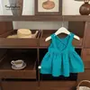 Chegada Nova de VerãoIlumina a Pele & Fofo! Vestido Regata Princesa para Meninas de Férias Ligeiramente Aberto nas Costas Super Legal