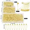 60/100/200 pines duros doblados chapados en oro pines banana de 38 MM borde de patchwork DIY fijo