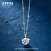 Japón Corea Ventas Diarias Acero de Titanio Colorido Seis Garras Zirconia Única Cadena de Clavícula para Mujer Estilo Dopamina Vacaciones Accesorios