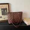 Bolsa Tote Grande Capacidade Feminina Lingge Primavera/Verão 2026 Versátil de Alto Valor Bolsa de Ombro Bolsa de Ombro Tendência