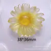 Acessórios de resina diy girassol luminoso cola creme grampo de cabelo feito à mão corda de cabelo capa de celular para geladeira flor para sapato lote