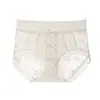 Calcinha Feminina Renda Elegante e Doce com Recortes de Seda Gelada, Leve e Respirável, Modelo Triângulo que Abraça o Quadril 2527
