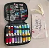 Bolsa de Almacenamiento Portátil para Costura, Kit de Herramientas para Manualidades y Tejido de Uso Doméstico, Caja de Costura de Viaje, Kit de Costura