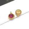 Acero Inoxidable Agujero Vertical Doce Piedras de Nacimiento 6mm Piedra Brillante Piedra de la Suerte Colgante Colgante Accesorios para Joyería DIY Collar