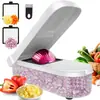 Fábrica de Origen 7 en 1 Cortador Multifuncional de Verduras Rebanar Limpiar Rallar Cortar Cebollas Fruta en Cubos