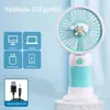 Mini Ventilador de Mão, Presente Lembrança para Estudantes, Ventilador de Mesa Portátil Fofo de Desenho Animado com Carregamento USB