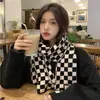 Lenço pequeno estilo ins coreano para meninas, lã tricotada para outono e inverno, aquecedor de pescoço versátil estilo coreano para estudantes, em estoque