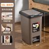 Bote de Basura Grande de Pedal Baño Sala de Estar Dormitorio Cocina Hogar Inodoro con Tapa Huai Shihai