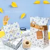 Papel de Copia Cuadros Azules Wx202 17g Papel de Regalo a Prueba de Humedad Dulces Papel Decorativo Flor Blanca Pequeña Papel Pera