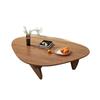 Mesa de centro de madera irregular de nuevo estilo disponible para sala de estar, mesa de centro triangular de forma especial para apartamentos pequeños.