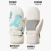 Guantes Calientes para Niños y Niñas de 5 a 10 Años, Forrados de Felpa, Cortavientos, Impermeables, Antideslizantes, a Prueba de Nieve y Resistentes al Frío