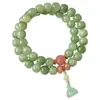 Pulsera de Semillas de Bodhi Azul Marino y Verde para Estudiantes, Joyería Versátil Estilo Chino, Cuentas de Oración de Semillas de Bodhi para Mujeres, de Mano