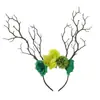 Faixa de Cabeça Galho Escuro Borboleta Preta para Halloween Festa Headband Flor de Natal Adorno de Cabeça Acessórios para Foto de Menina