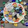 Amazon Transfronterizo 20mm Multimaterial Corazón de Melocotón Piedra de Cristal Gema Natural Artesanías Adornos en Forma de Corazón Artesanías