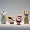 Accesorios de Maniquí para Ropa Interior de Mujer y Hombre, Maniquíes de Plástico Blanco Mate de Medio Cuerpo para Exhibición en Vitrina y Estantes de Exhibición al por Mayor