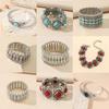 Pulsera elástica de ojo de caballo de resina con incrustaciones retro personalizada de venta caliente transfronteriza, pulsera simple de moda, joyería de tendencia