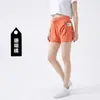 Pantalones cortos deportivos para mujer transfronterizos con malla, diseño de dos piezas falso, anti-exposición, de tres cuartos de longitud, de cintura alta, adelgazantes, que alargan las piernas, para correr y yoga