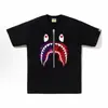Suministro Mayorista Transfronterizo de Marca de Moda, Dropshipping de Comercio Exterior, Camiseta de Manga Corta Pesada Bape Cabeza de Mono Tiburón 230g 30