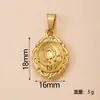Pingente Único Transfronteiriço Europeu e Americano Vintage Aço Inoxidável Colar Pingente Moderno Versátil Flor Coração Pingente Acessório DIY