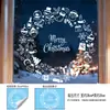 Pegatinas electrostáticas navideñas transfronterizas al por mayor decoración de dibujos animados copo de nieve bastón de caramelo corona pegatinas para ventana pared cristal