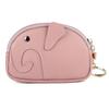 Monedero de elefante con diseño creativo japonés, mini monedero de cuero genuino para mujer, novedad de 2022