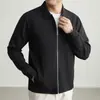 Chaqueta cepillada sin costuras de peso pesado 400g para hombre, nuevo modelo otoño 2026, estilo old money, chaqueta casual para hombre con cuello de solapa
