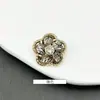 Outono e Inverno Novo Forma de Flor Corda Trançada de Metal Botões Decorativos Malha Tweed Tricô Jaqueta Pequenos Botões Perfumados