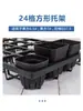 Maceta Cuadrada Negra Pequeña, Soporte para Macetas Multiusos, Cesta Organizadora, Bandeja para Cortar Hojas y Plantar Plántulas, Maceta para Plántulas, Caja de Almacenamiento y Organización para Invernadero