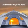 Gran Número de Tienda de Campaña Plegable Automática Pop-Up de Apertura Rápida para Exteriores Estilo Camping Refugio Plateado Tela Picnic Ligero