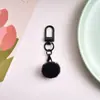 Chaveiro de Pingente Criativo Fofo Bola de Pelúcia Acessório DIY com Anel de Conexão Giratório Decoração Versátil para Bolsa
