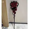 Mapache Flor Sangre Maldición Caña Espina Rosa Varita Mágica Palo Retorcido Hecho a Mano DIY Tela para Dar Forma a Espadas Anuncio Regalo