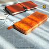 26 Modelos Nuevos de Carteras Largas Transfronterizas, Carteras con Cremallera Pintadas a Mano Estilo Japonés, Carteras Horizontales de Piel de Vaca de Primera Capa Curtida Vegetal