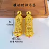 Loja de Ouro Mesmo Estilo Pingente de Ouro Imitado com Diamantes, Pingente Atrator de Riqueza, Colar de Corda Trançada, Pingente Unissex Atacado