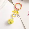 Novos Acessórios Corrente para Celular de Bola de Pelo Corrente de Bola de Pelo Feita à Mão com Contas Caixa Surpresa Pingente de Corrente Fofo Chaveiro