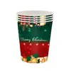 Nuevos Vasos de Papel Desechables con Temática Navideña, Servilletas de Papel, Platos de Papel Navideños, Decoraciones para Mantel, Vajilla para Fiesta Navideña